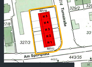 livicsbau Zirndorf Reihenh&auml;user Lageplan